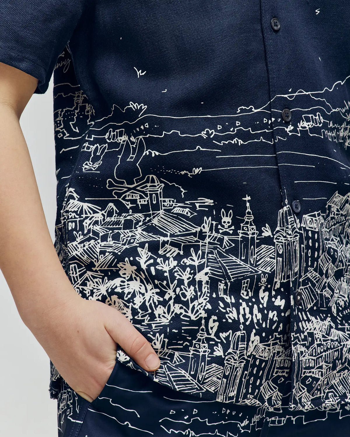 Kids naxos linen blend shirt