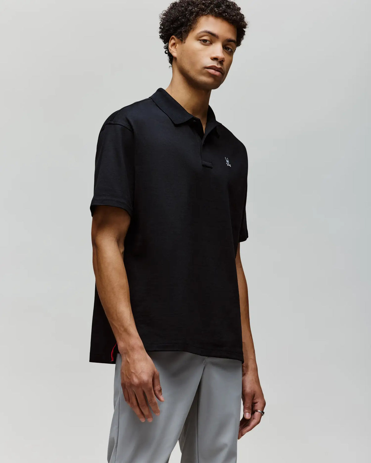 Mens henry oversized fit polo