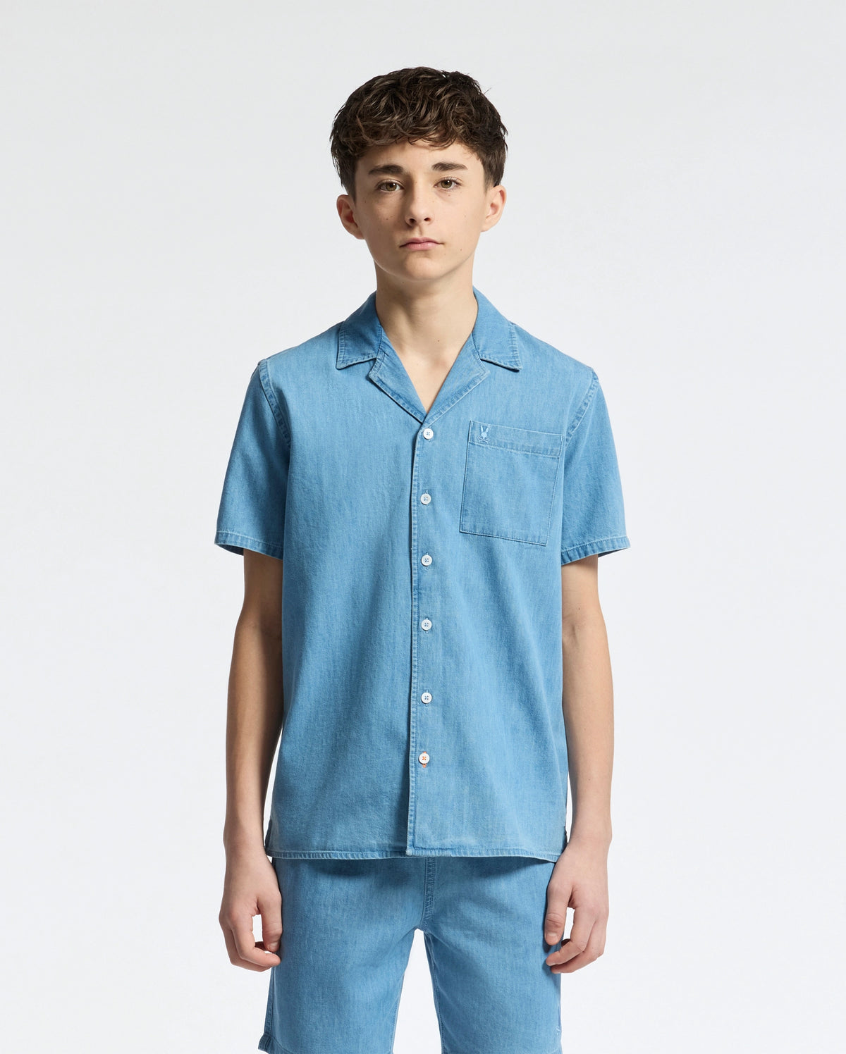 Kids kervin lightweight denim woven shirt