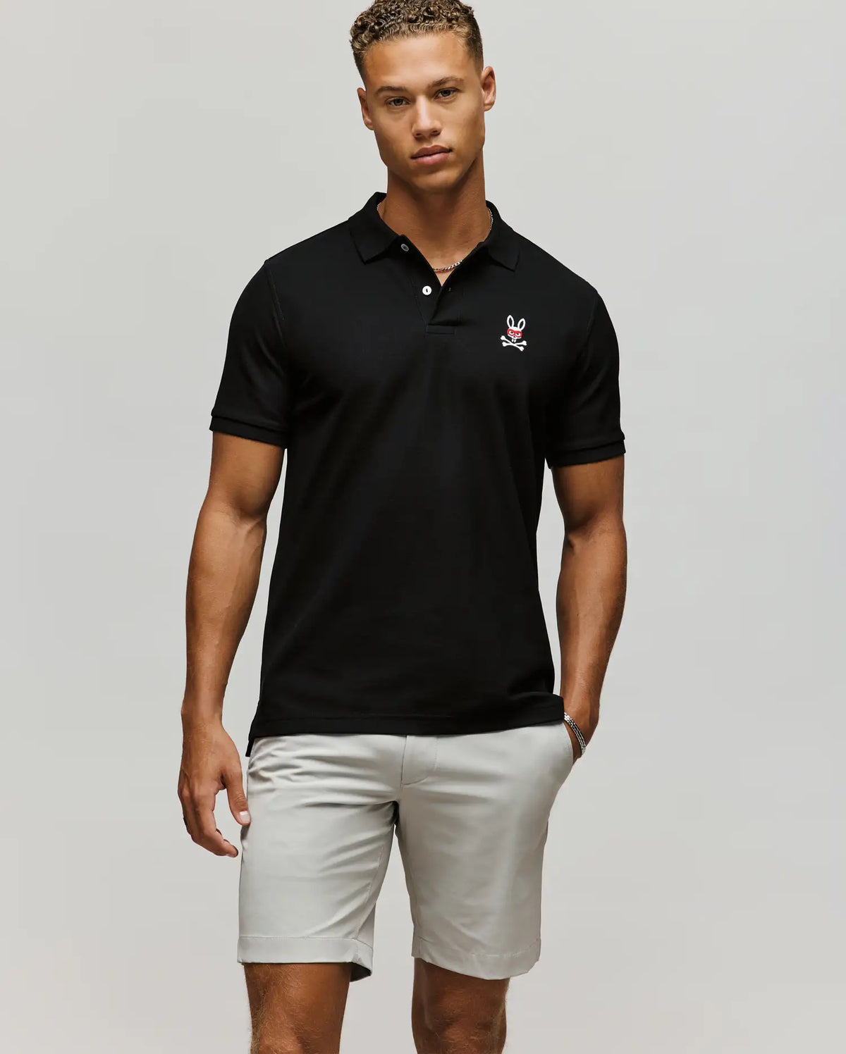 Mens mischief bunny pique polo