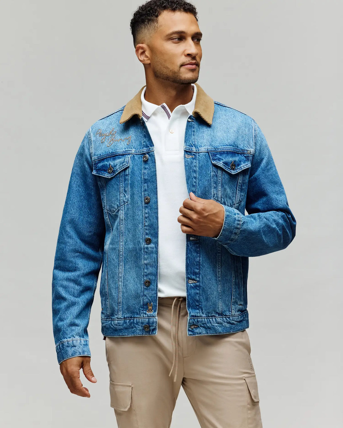 Mens wade denim trucker jacket
