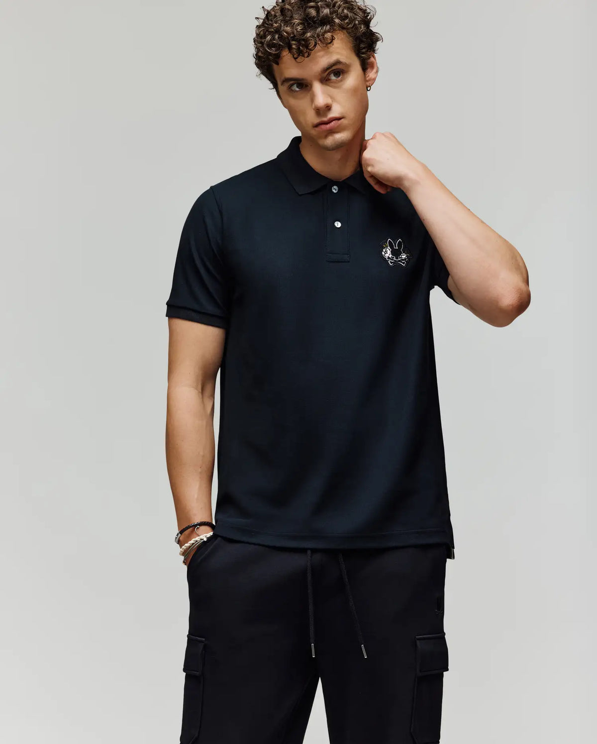 Mens auguste pique polo shirt