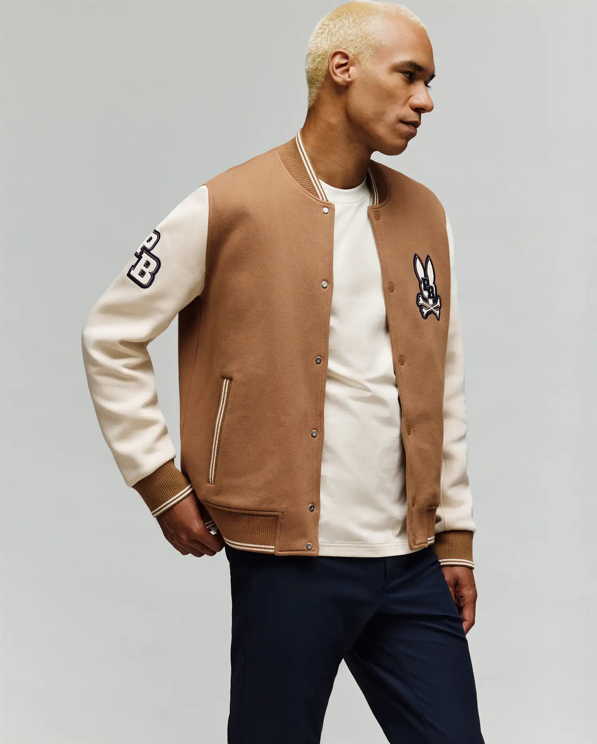 Mens wade knit bomber