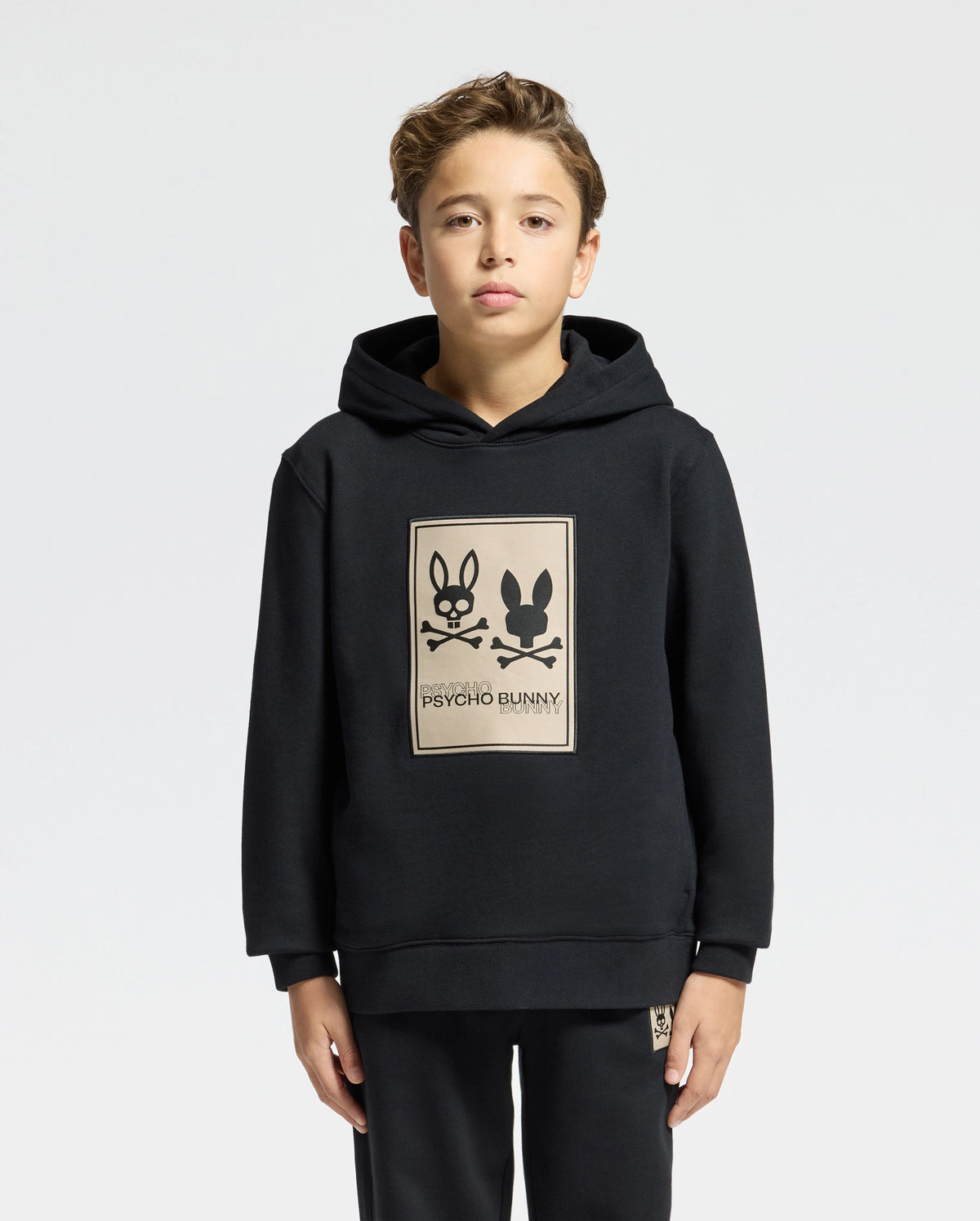 Kids monroe twill patch fleece hoodie