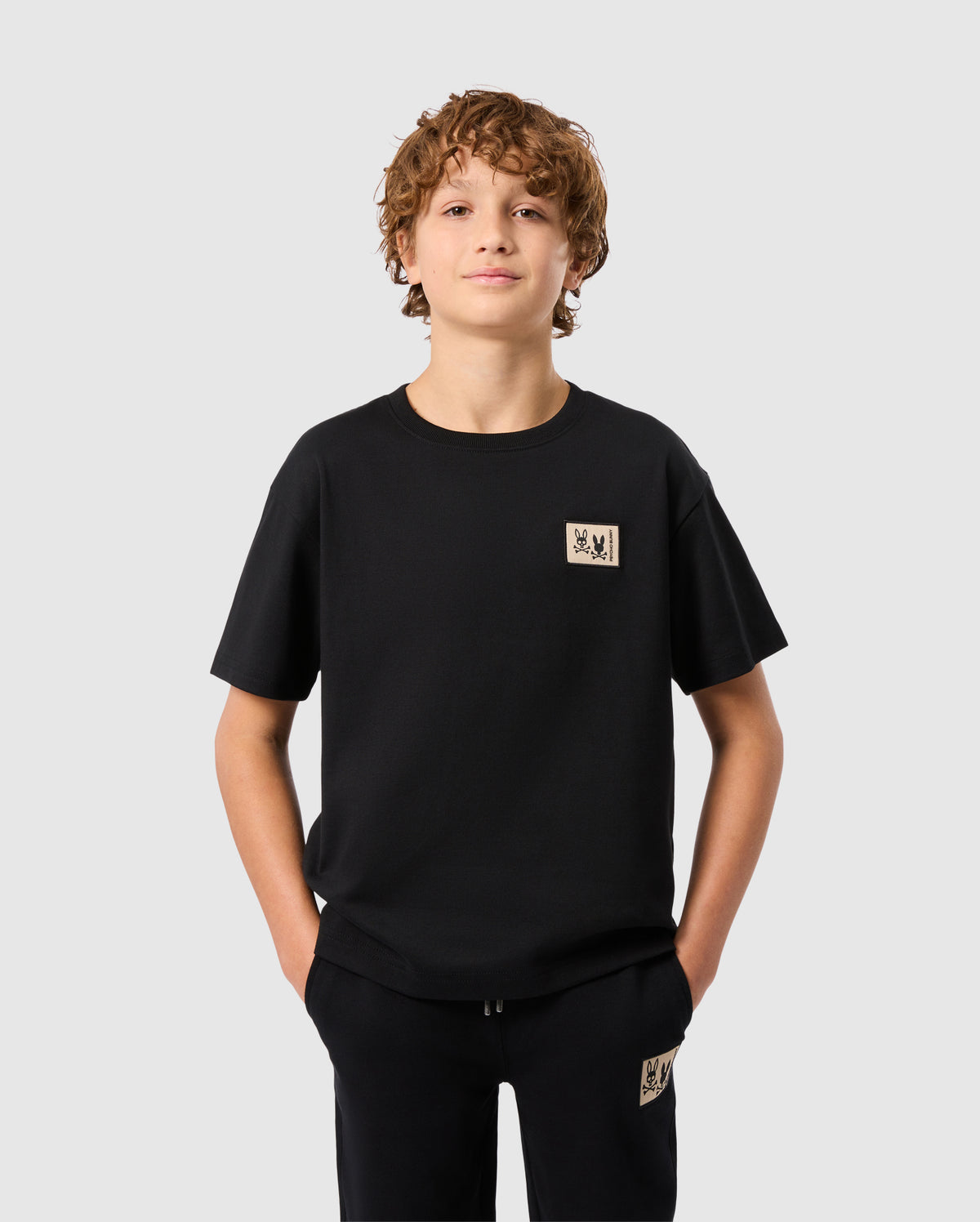 Kids monroe twill patch fleece sweatpant