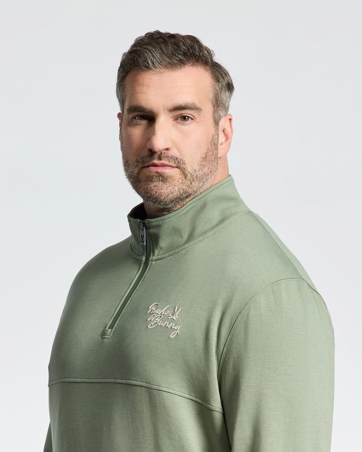 Mens big and tall desert 1/4 mock zip