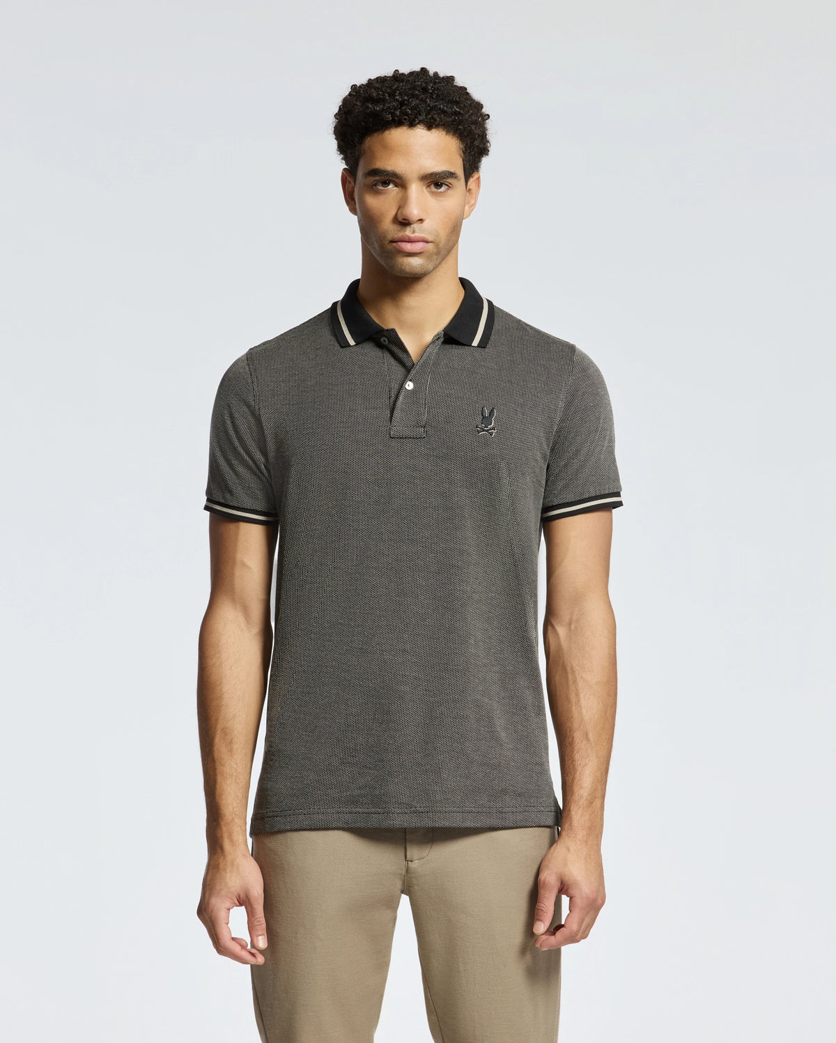 Mens warsaw jacquard pique polo