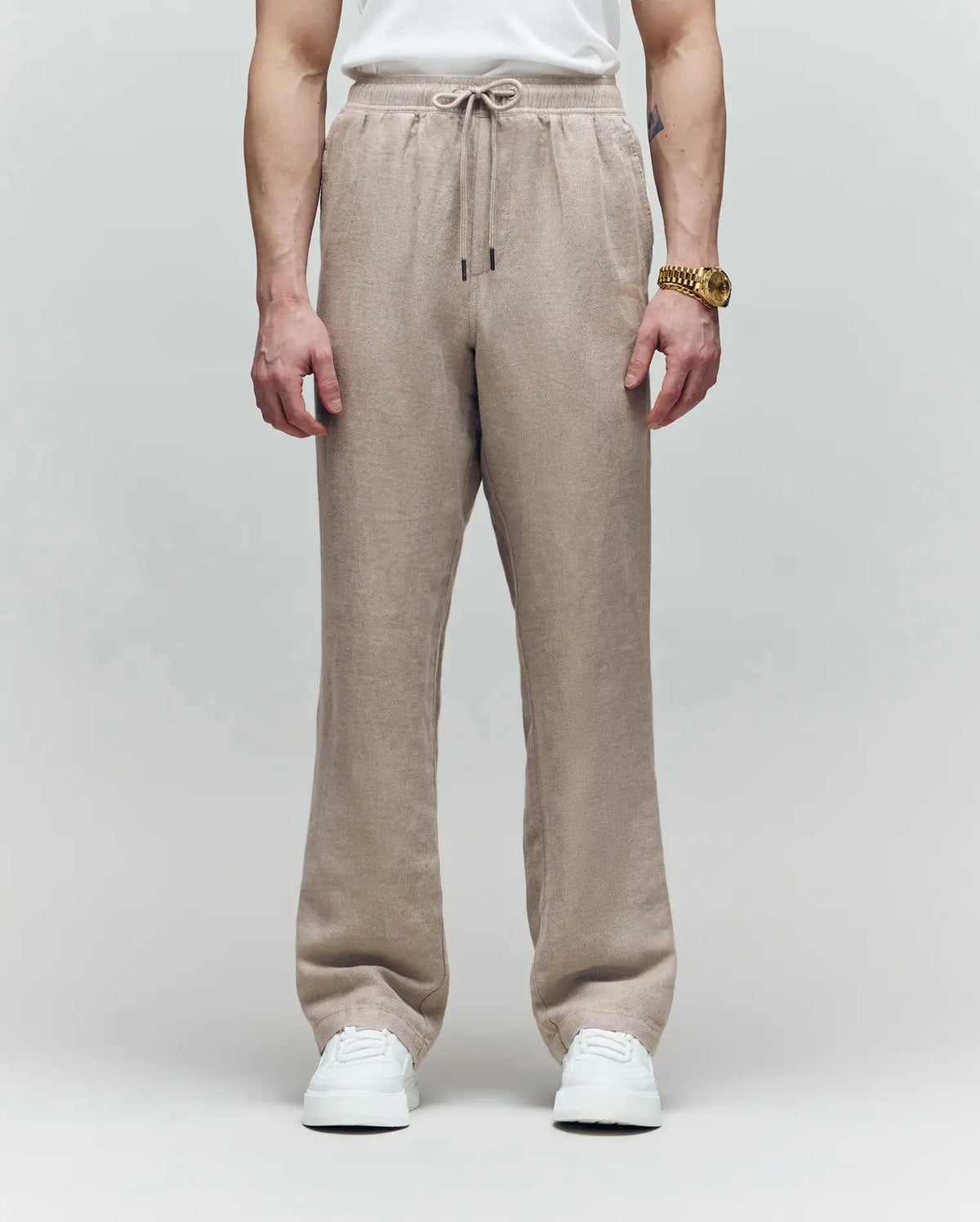 Mens farris wide leg linen pant