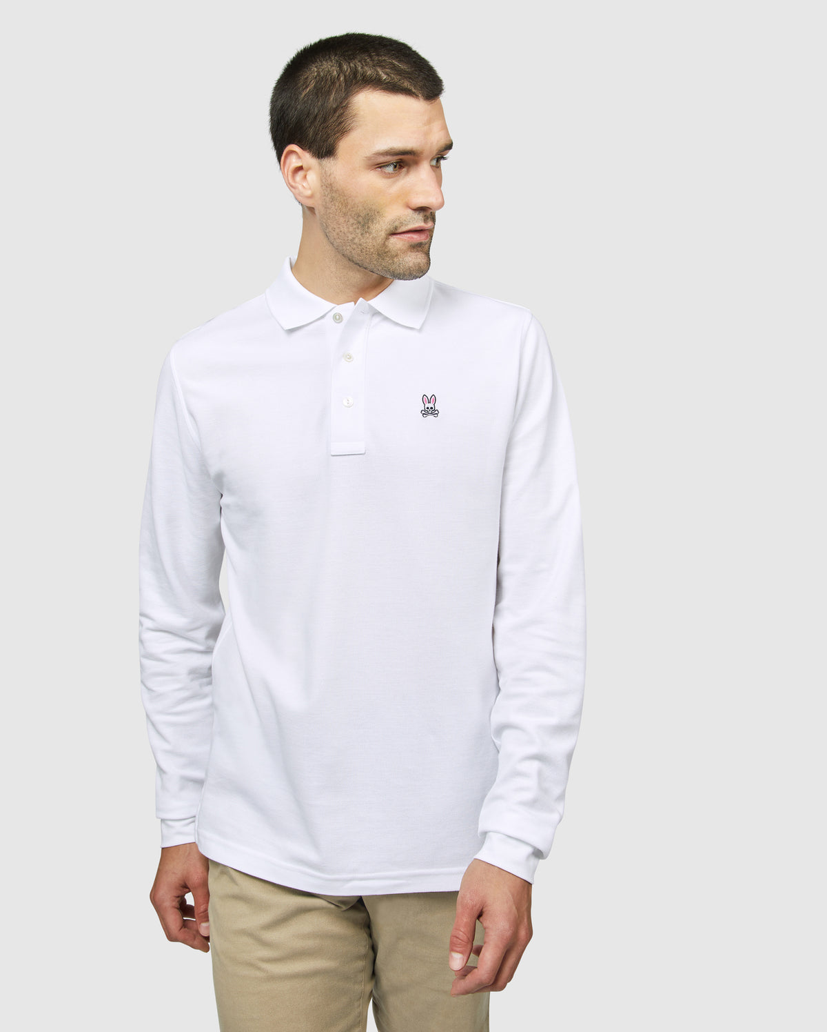 Mens long sleeve classic polo