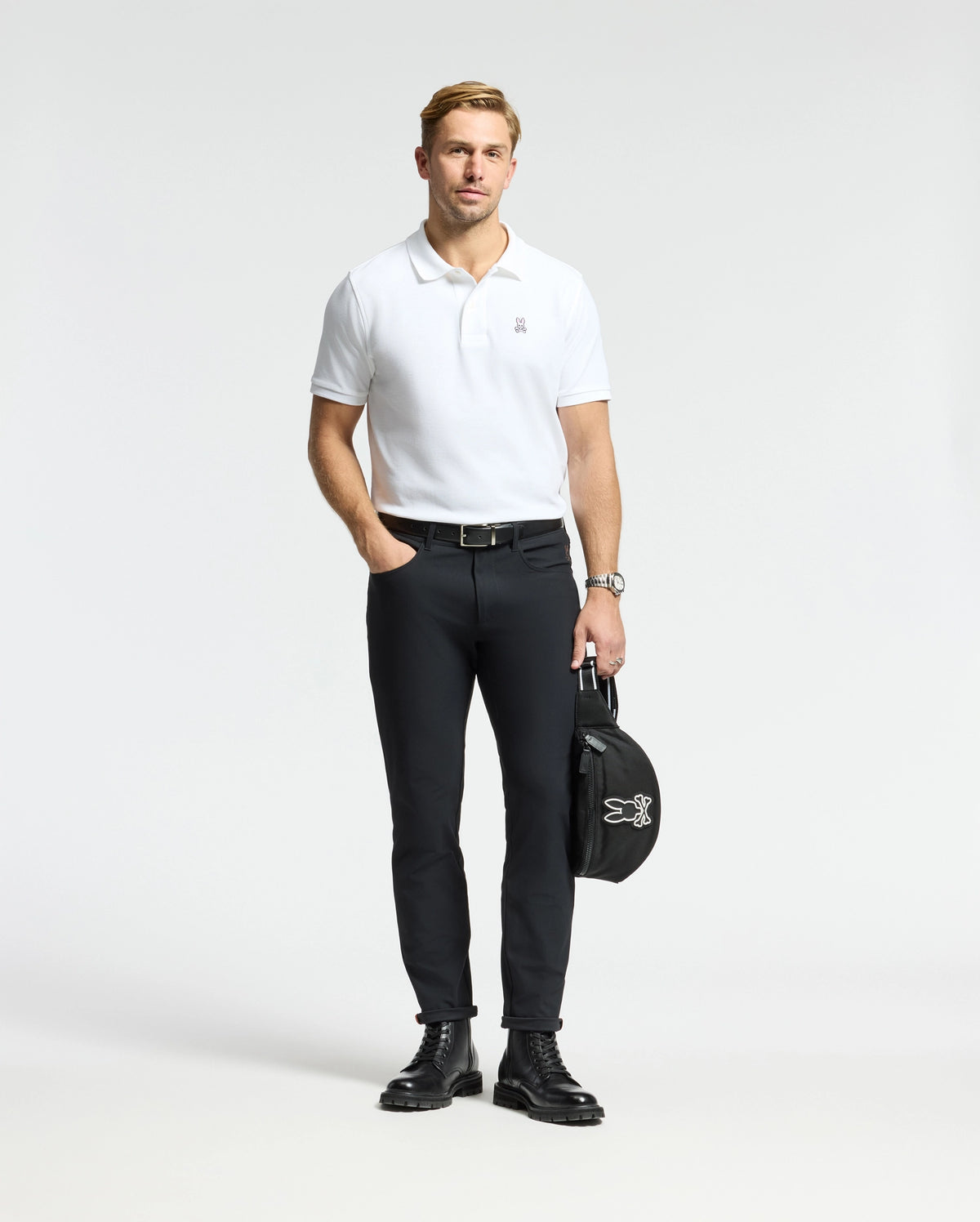 Mens classic pique polo shirt