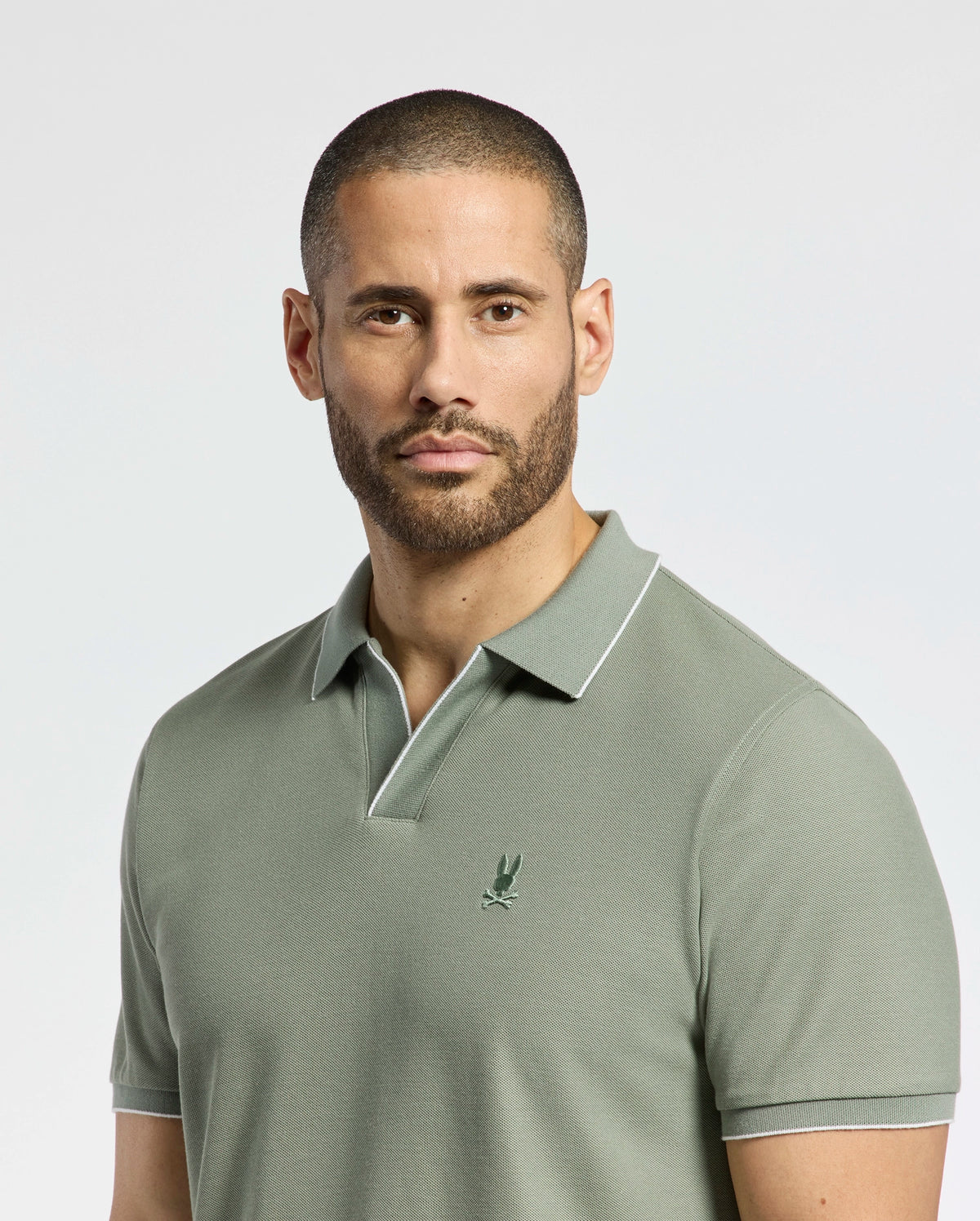 Mens east hills johnny collar polo