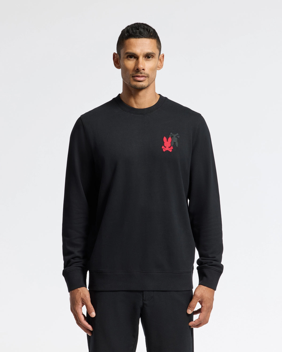 Mens pierce peached terry crew