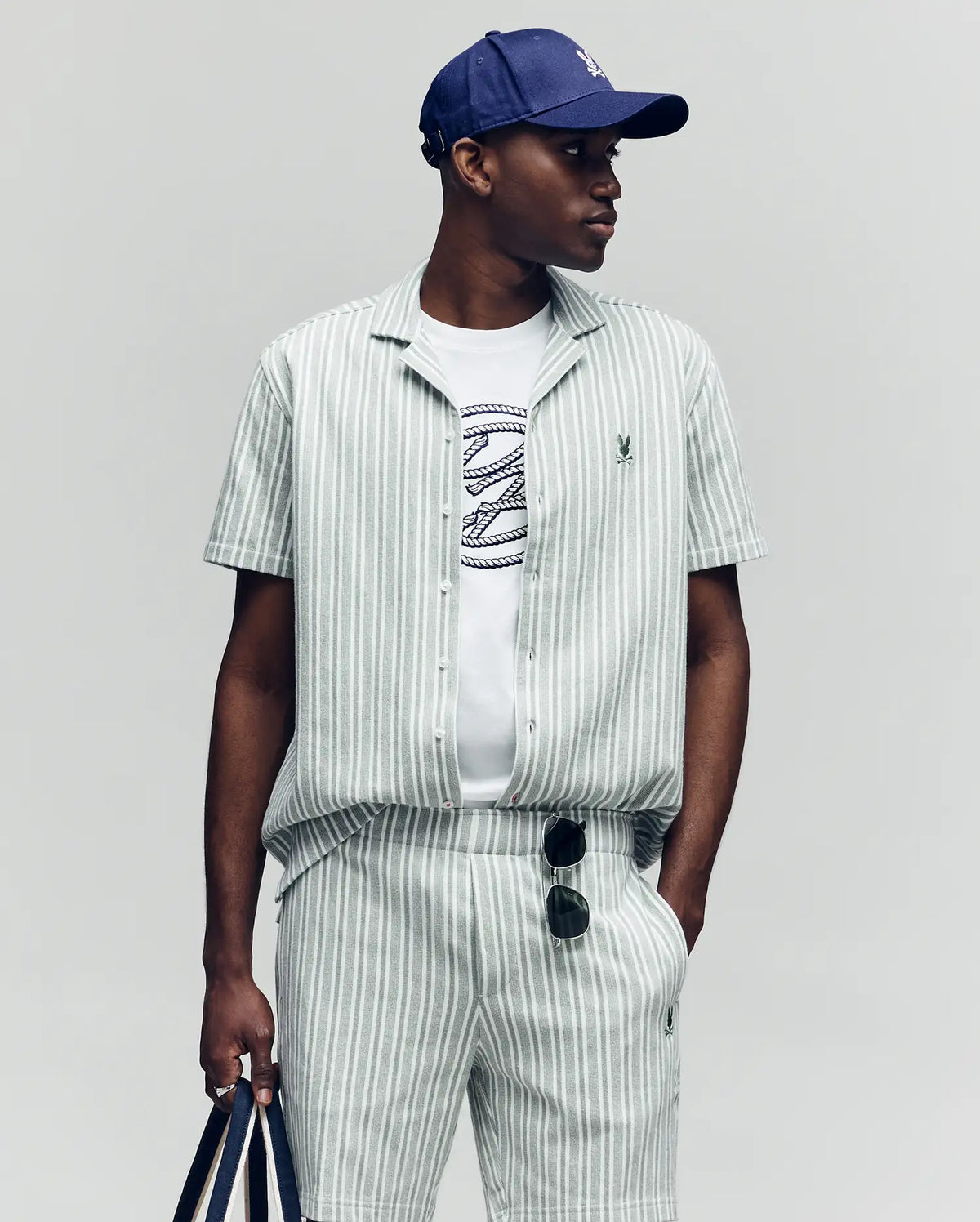 Mens robert texture stripe shirt