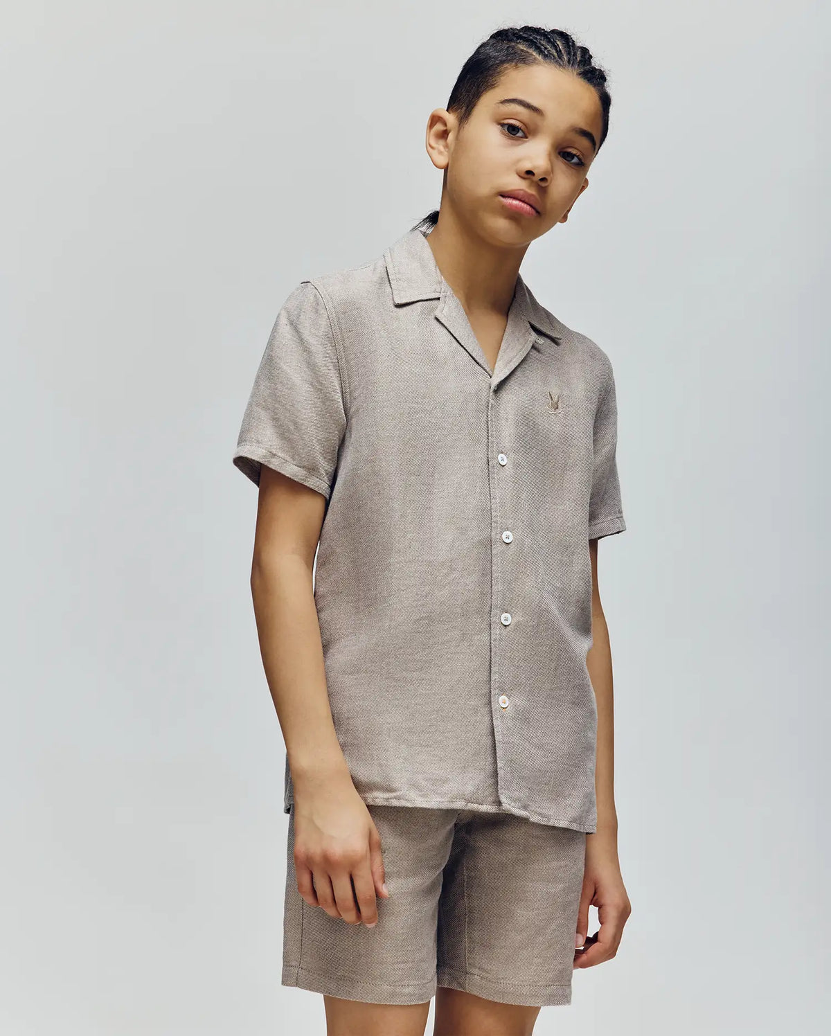 Kids windcrest linen blend short sleeve shirt
