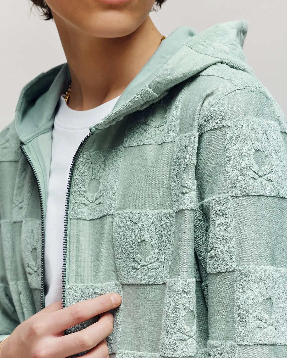Kids kelvin full zip towel terry hoodie