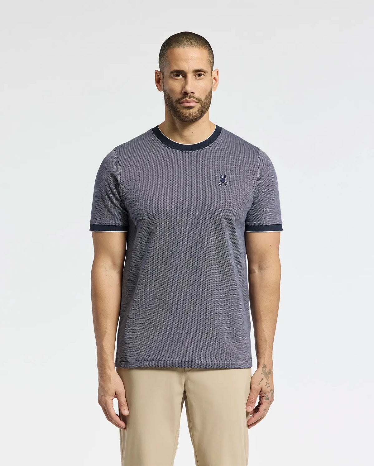 Mens mackay jacquard signature tee