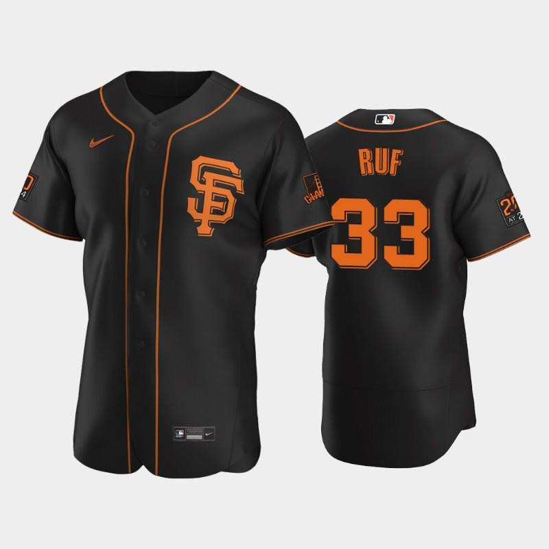 Black San Francisco Giants 33 Darin Ruf Alternate MLB Jersey Men's