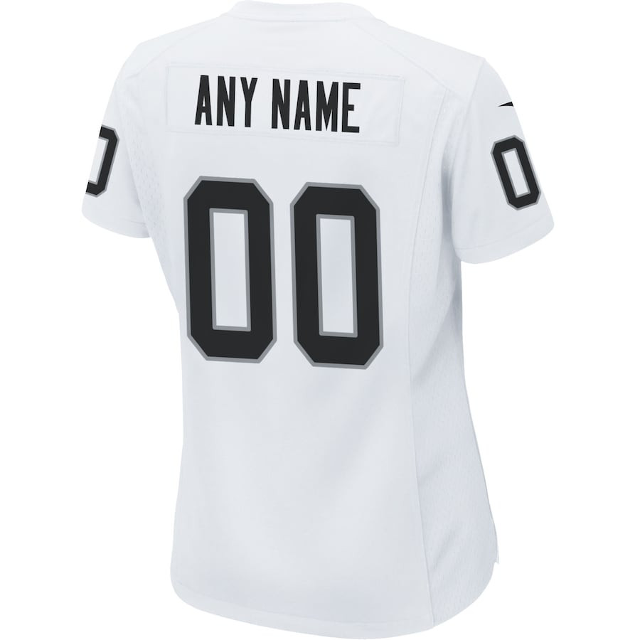 Las Vegas Raiders Custom Game White NFL Jersey Women's