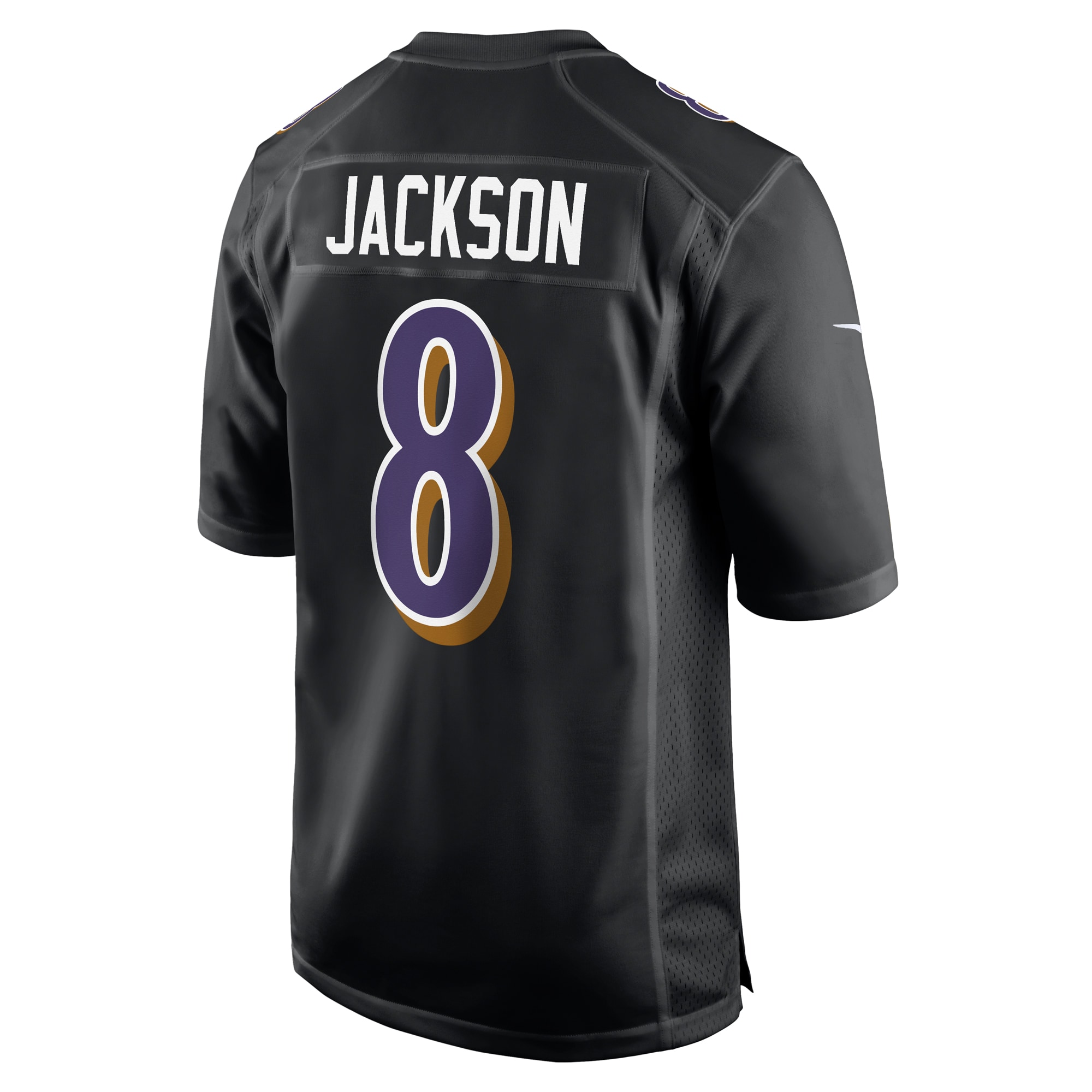 Baltimore Ravens Lamar Jackson Black Fashion Game NFL Jersey Men's