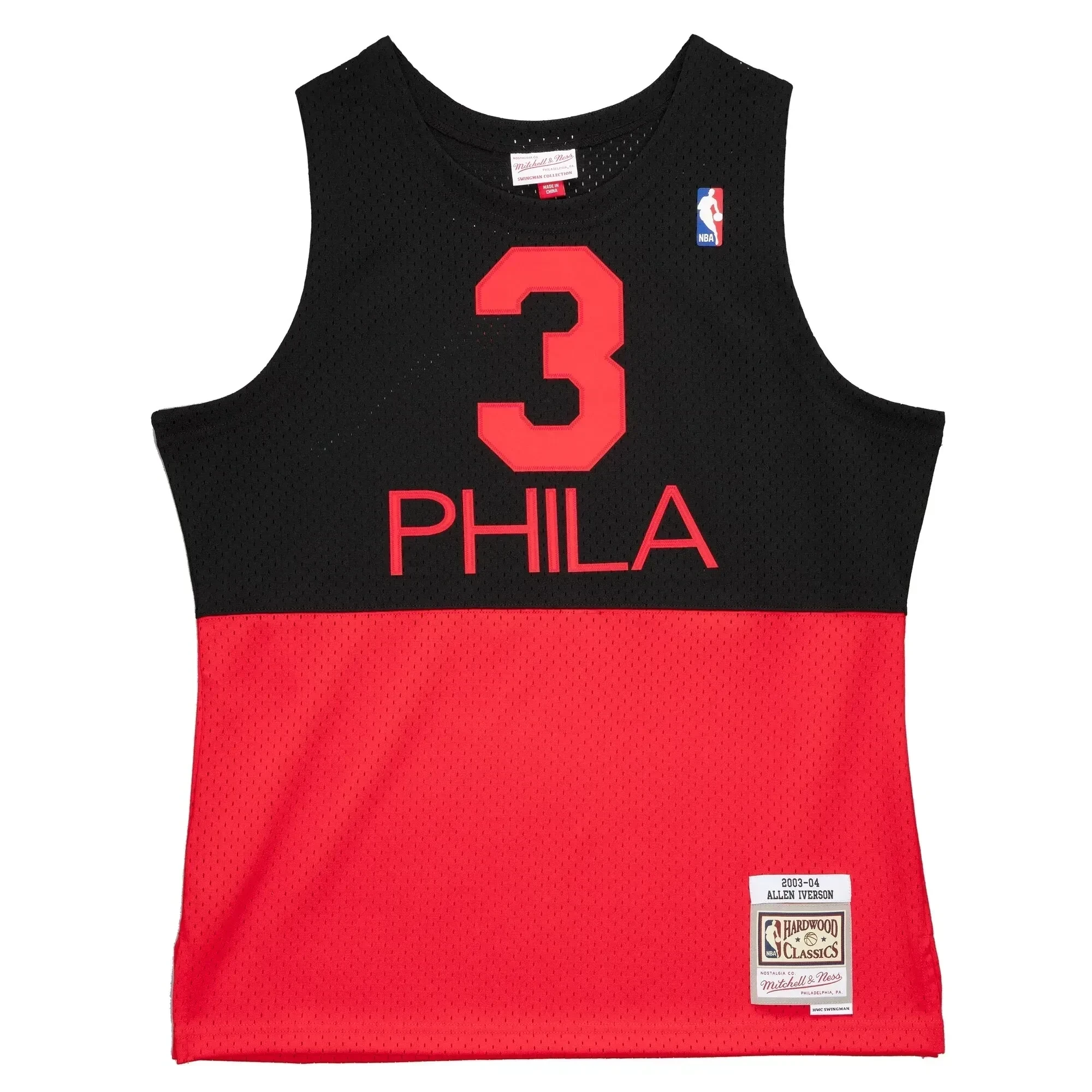 Allen Iverson Philadelphia 76ers Mitchell Ness 2003-2004 Hardwood Classics Reload 2.0 Swingman Black NBA Jersey Men's