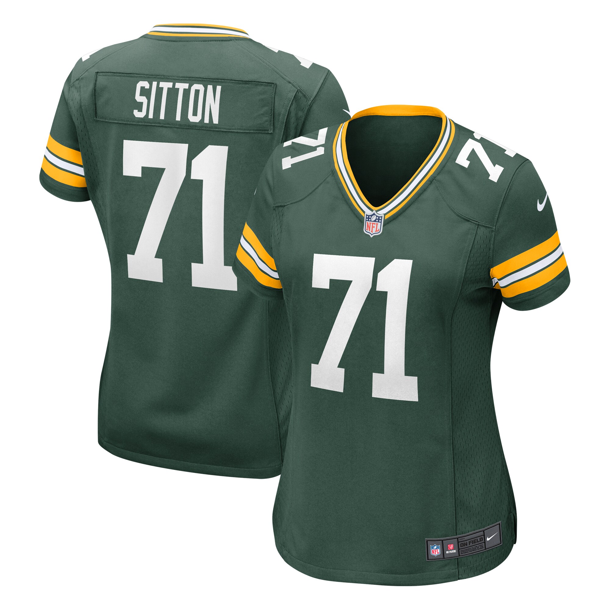 Green Bay Packers Josh Sitton Green Retired Game NFL Jersey Women's