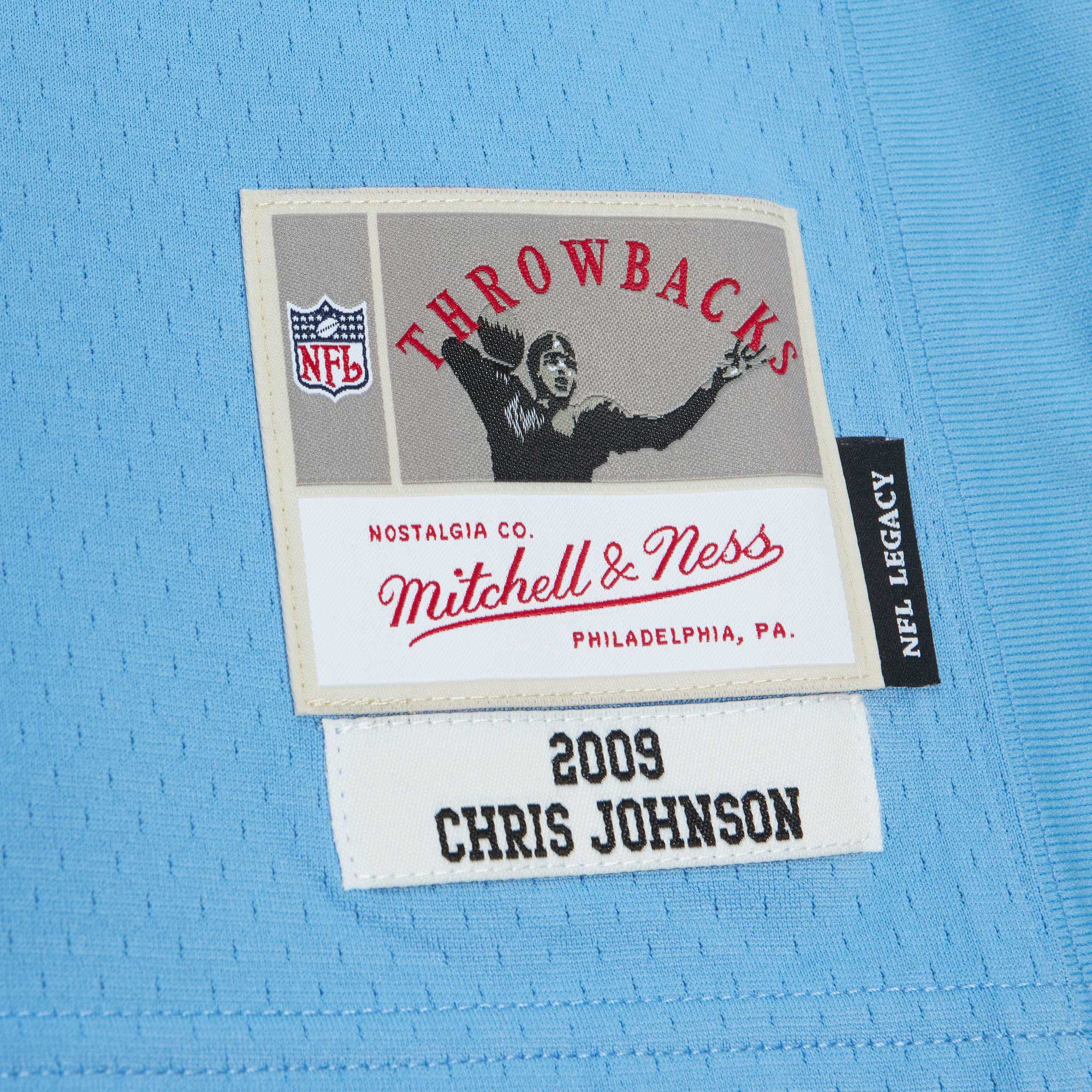 Tennessee Titans Chris Johnson Mitchell Ness Light Blue Legacy NFL Jersey Men's