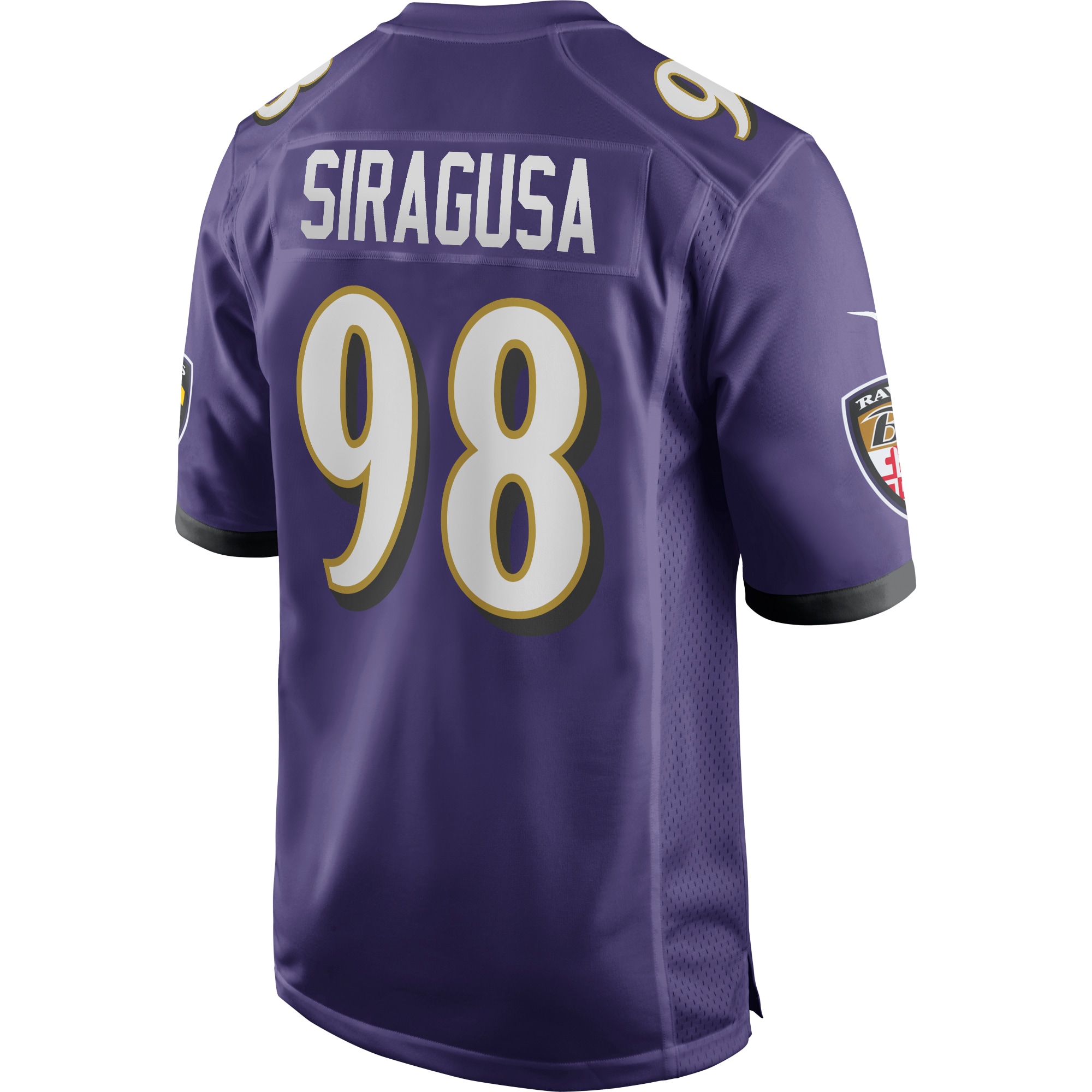 Baltimore Ravens Tony Siragusa Purple Game Retired Player NFL Jersey Men's