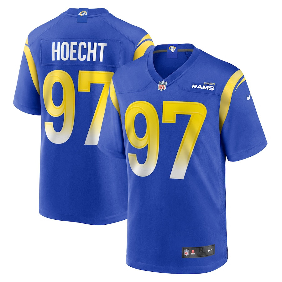 Michael Hoecht 97 Los Angeles Rams Game Player Royal NFL Jersey Men's