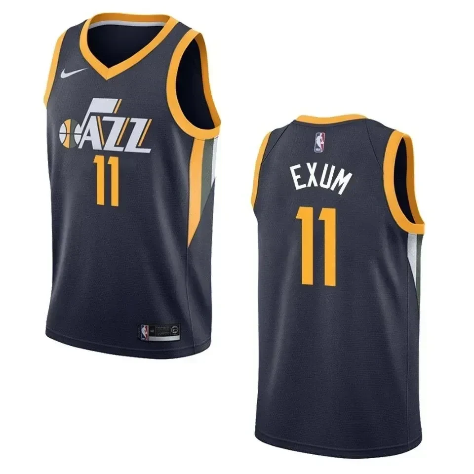 Utah Jazz 11 Dante Exum Icon Swingman Navy NBA Jersey Men's