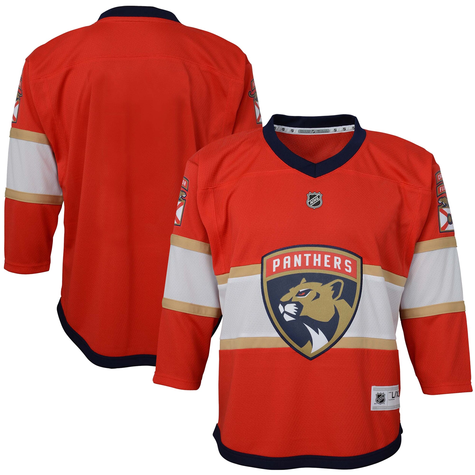 Florida Panthers Red Home Blank NHL Jersey Youth