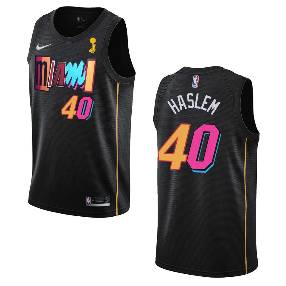 Miami Heat Udonis Haslem 40 Champions Cup 2023 Patch Black NBA Jersey Men's