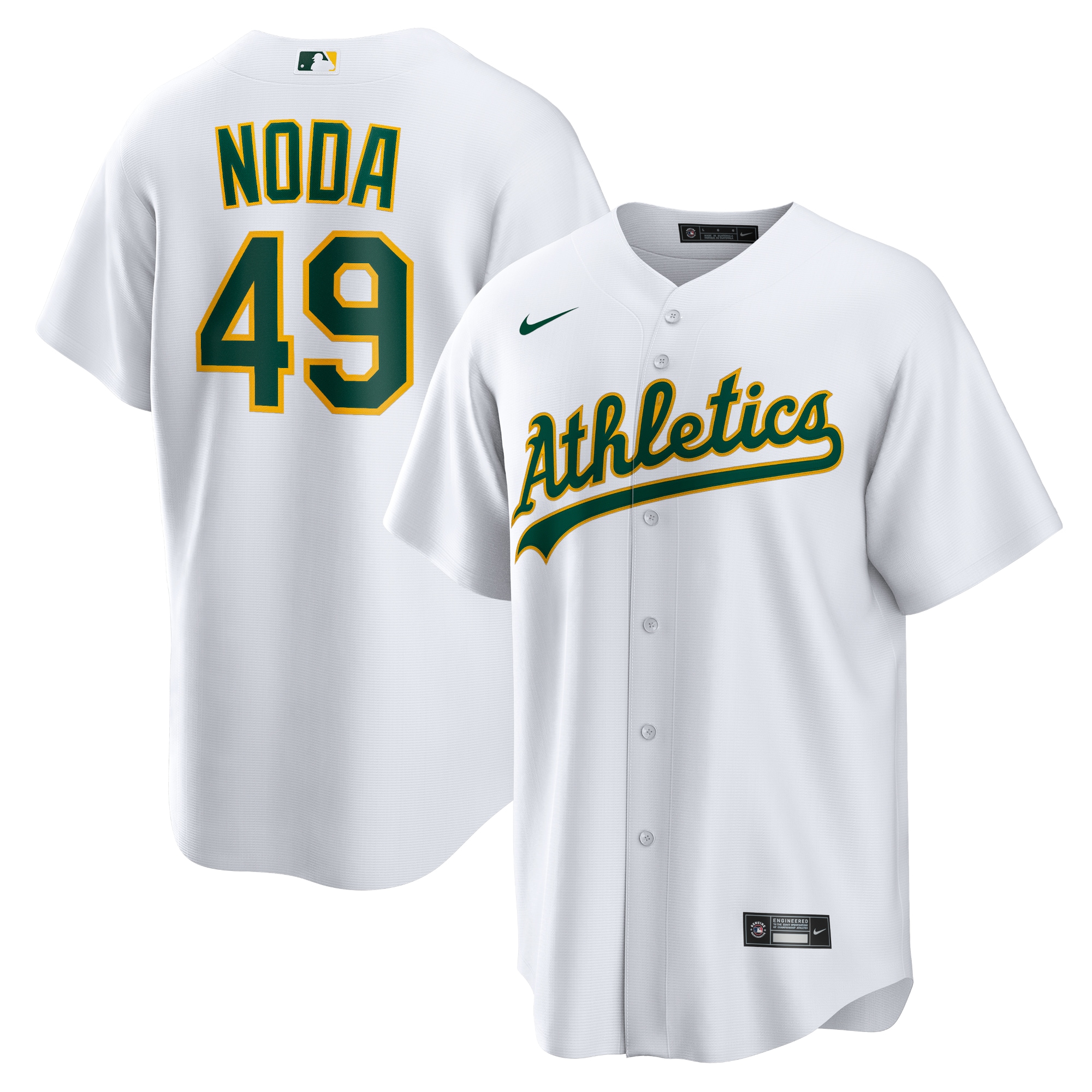 Oakland Athletics Ryan Noda White Home MLB Jersey Men's