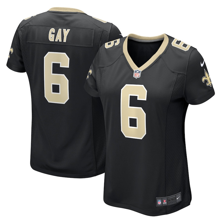 Willie Gay 6 New Orleans Saints Game Black NFL Jersey Women's