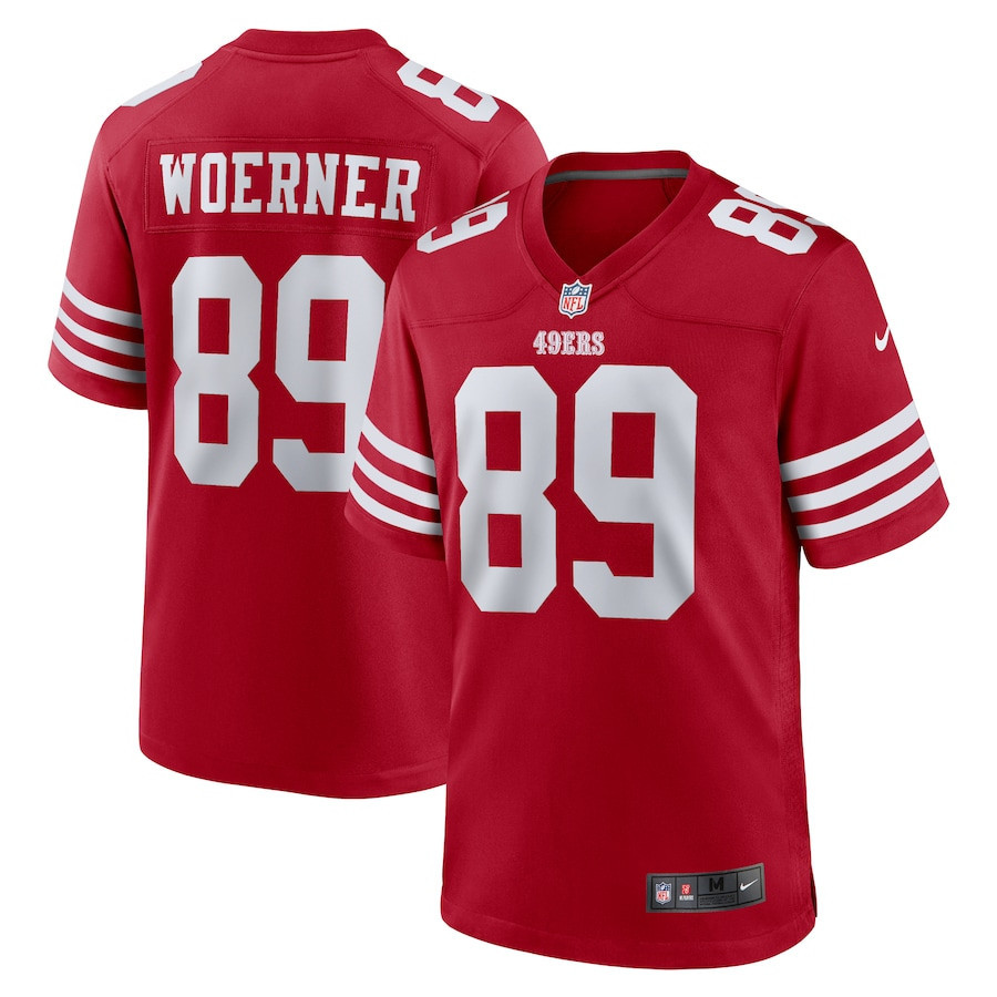 Charlie Woerner 89 San Francisco 49ers Game Scarlet NFL Jersey Men's