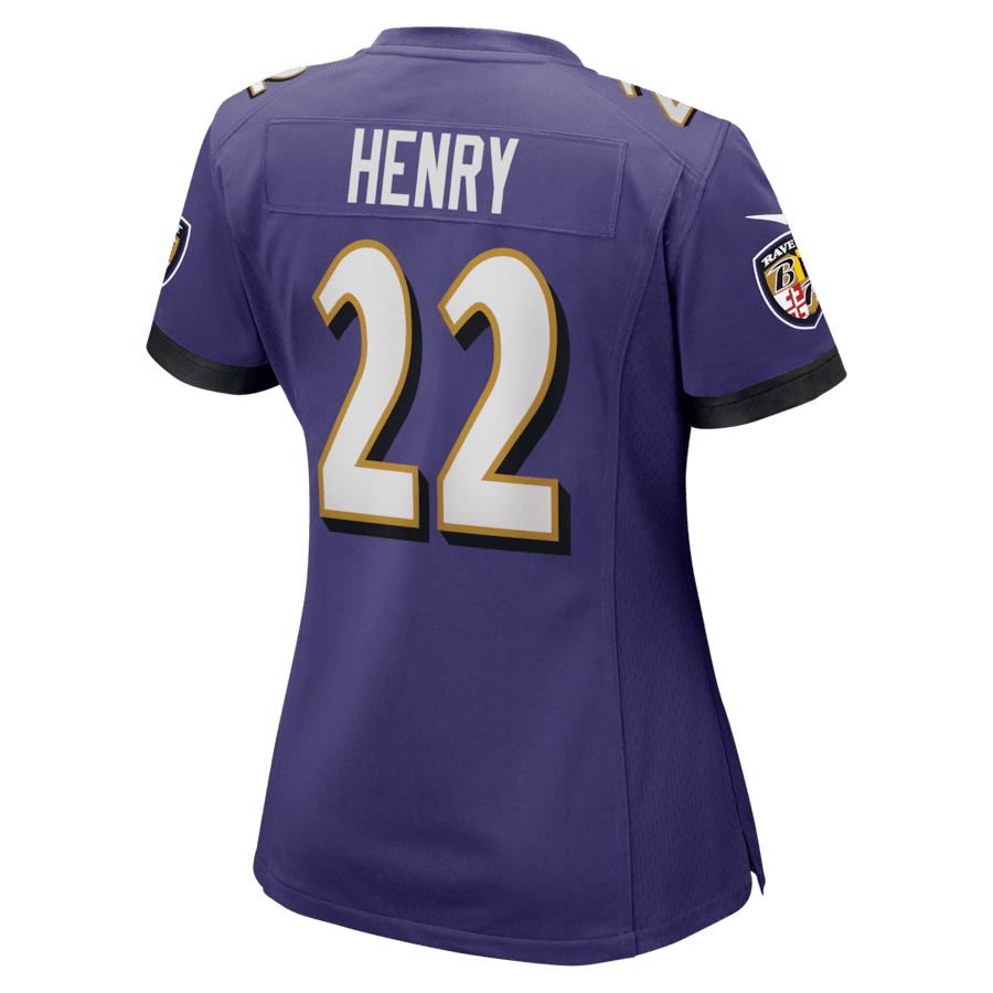 Derrick Henry #22 Baltimore Ravens Super Bowl LIX Purple NFL Jersey Women's