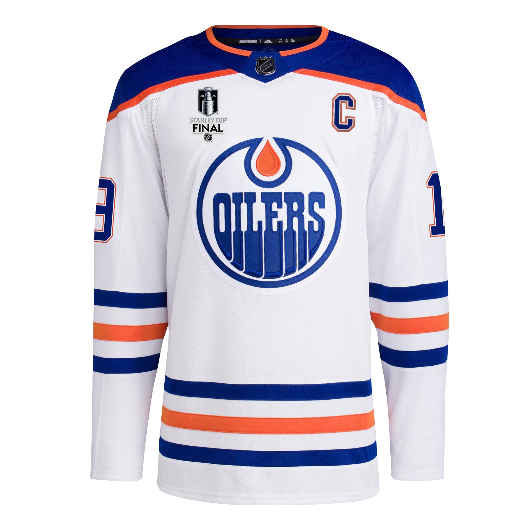 Adam Henrique 19 Edmonton Oilers 2024 STANLEY CUP Final Away White NHL Jersey Men's