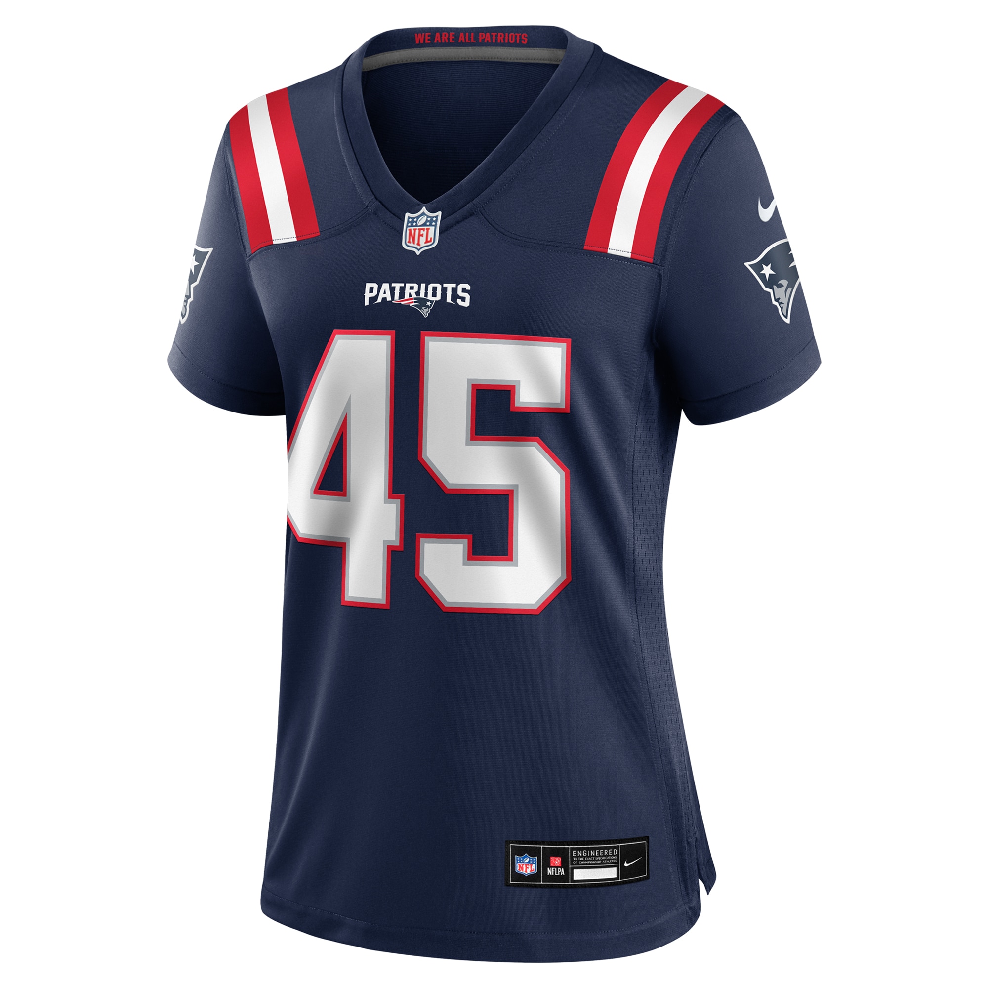 New England Patriots Monty Rice Navy Game NFL Jersey Women's