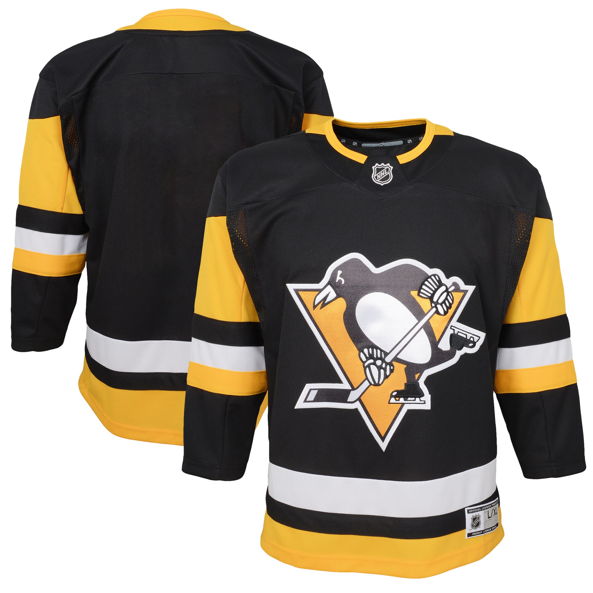 Pittsburgh Penguins Black Home Premier Blank NHL Jersey Youth