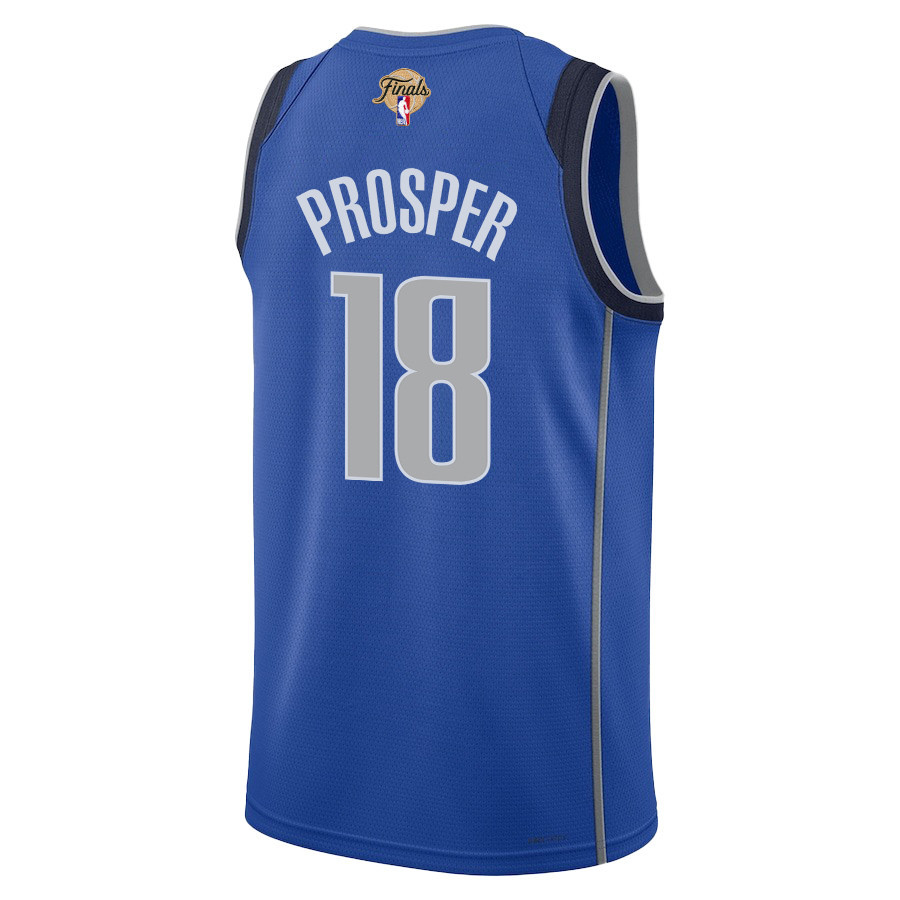 Olivier-Maxence Prosper 18 Dallas Mavericks 2024 FINALS PATCH Swingman Icon Edition Blue NBA Jersey Men's