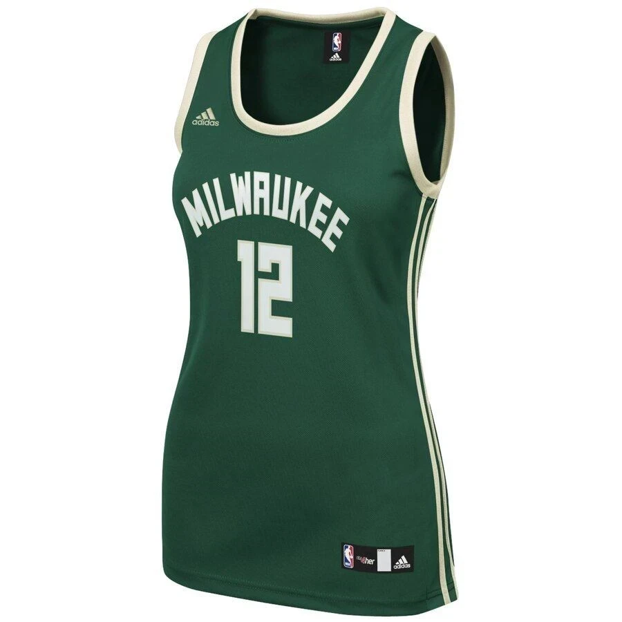 Jabari Parker Milwaukee Bucks Road Green NBA Jersey Women's