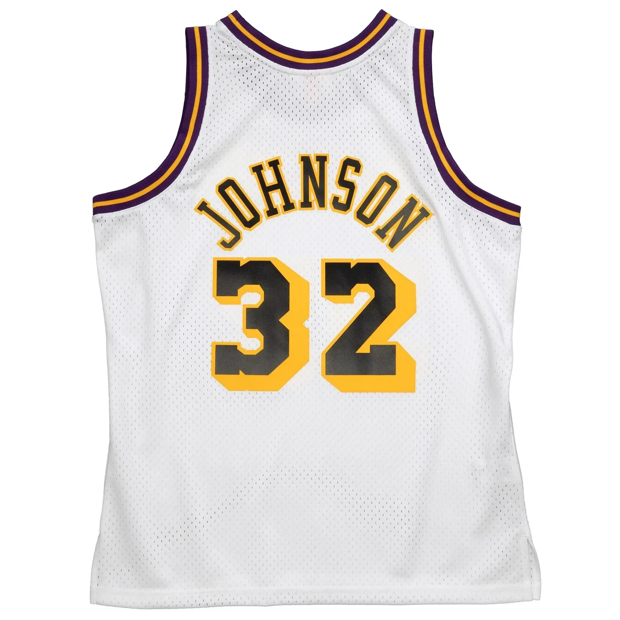 Magic Johnson Los Angeles Lakers Mitchell Ness 1984-85 Hardwood Classics Reload 2.0 Swingman White NBA Jersey Men's