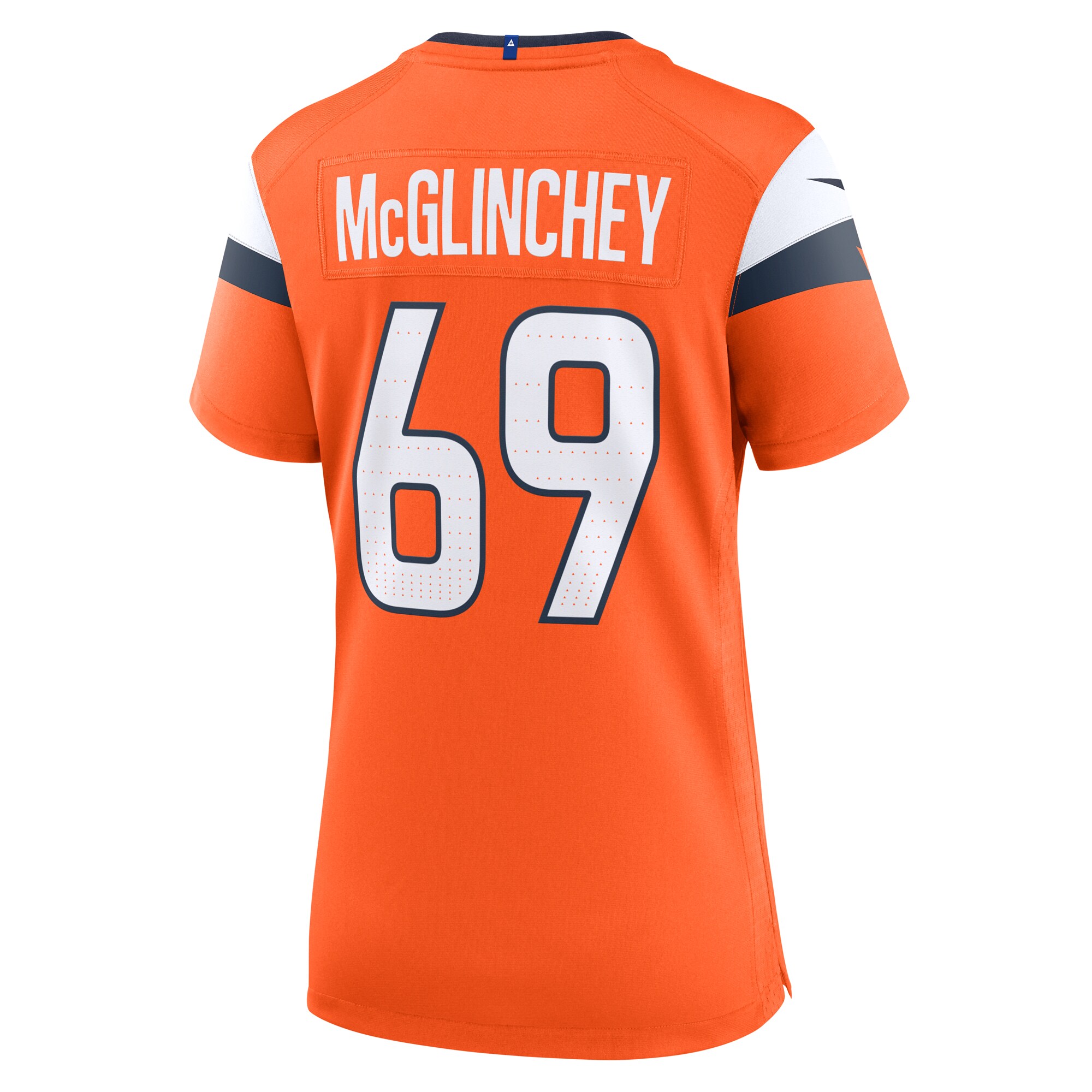 Denver Broncos Mike McGlinchey Orange Team Game NFL Jersey Women's