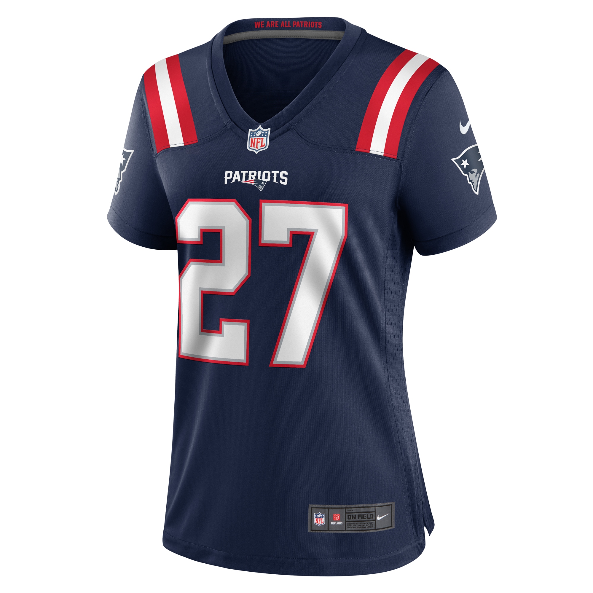 New England Patriots Marcellas Dial Jr. Navy Game NFL Jersey Women's