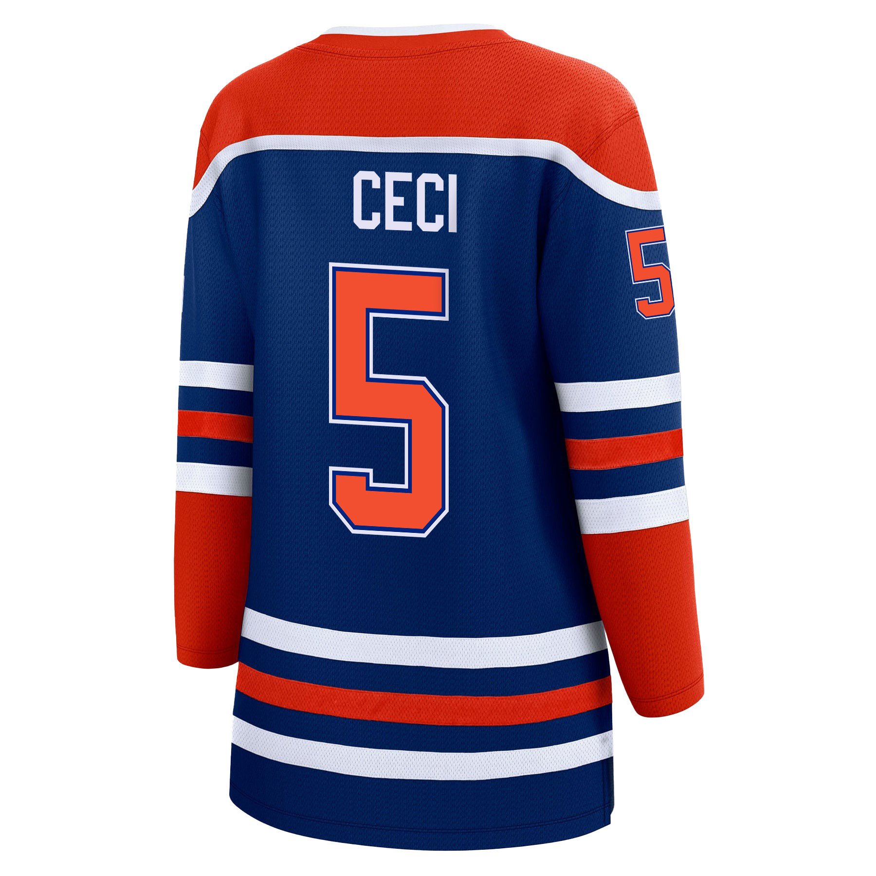 Cody Ceci 5 Edmonton Oilers 2024 STANLEY CUP Final Home Royal NHL Jersey Women's
