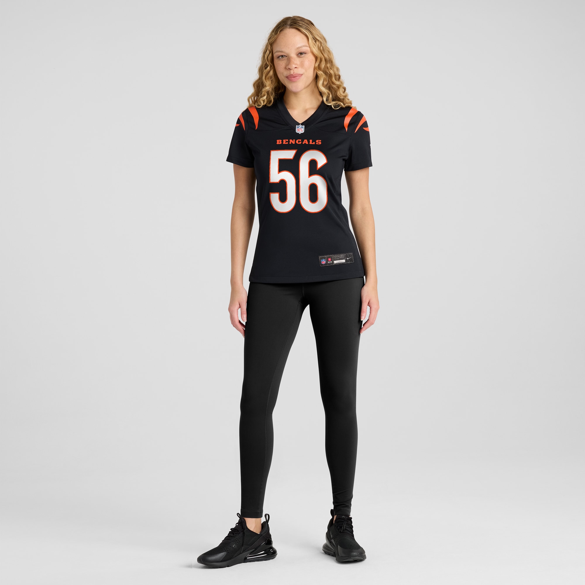 Cincinnati Bengals Garrett Nelson Black Game NFL Jersey Women's