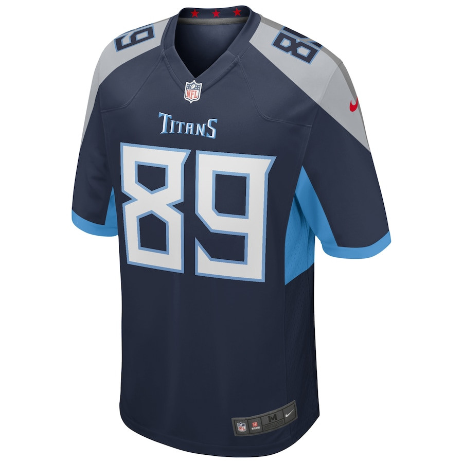 Frank Wycheck 89 Tennessee Titans Game Retired Navy NFL Jersey Men's
