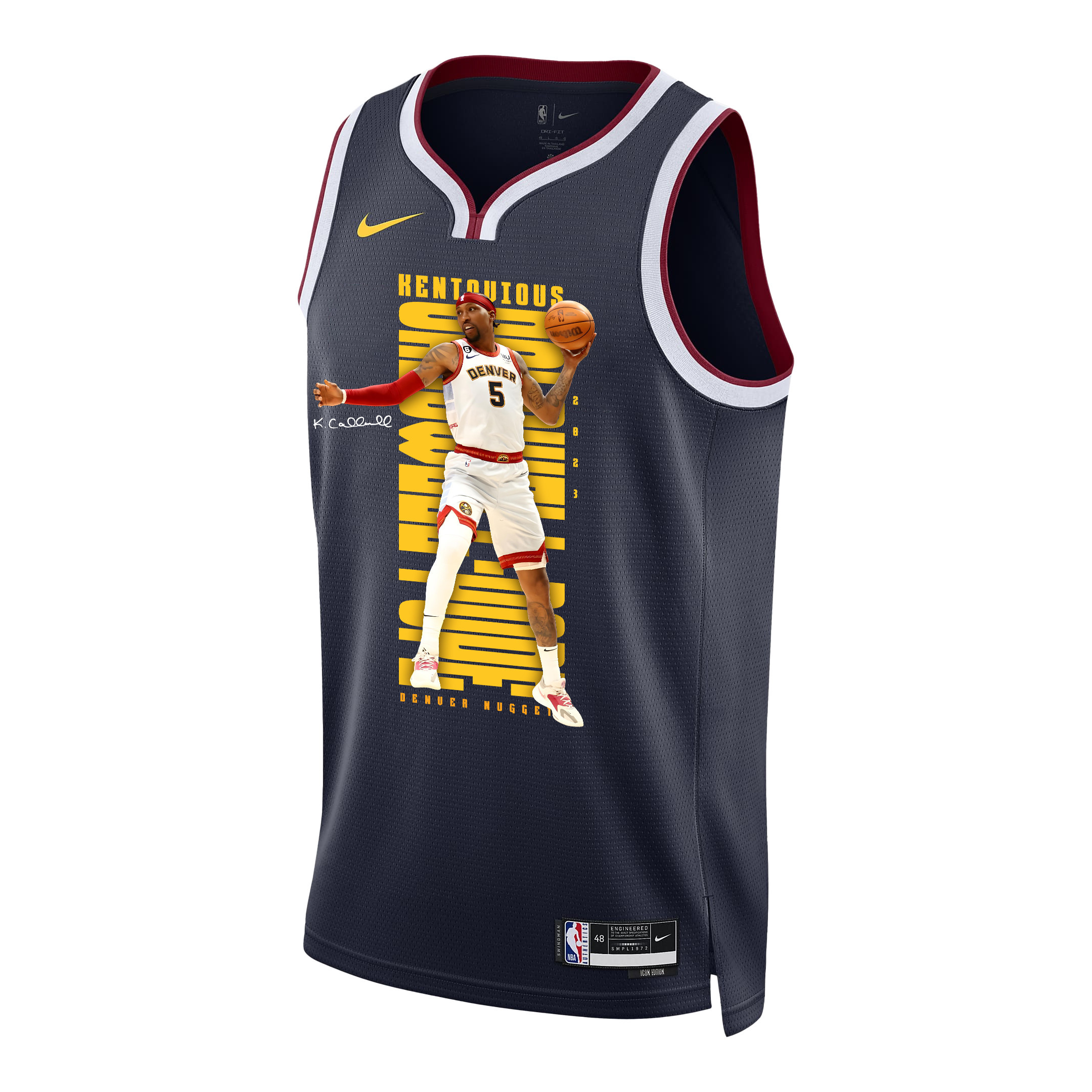 Kentavious Caldwell-Pope 5 Denver Nuggets Scoring Flair 2023 Champions Swingman Black NBA Jersey Men's