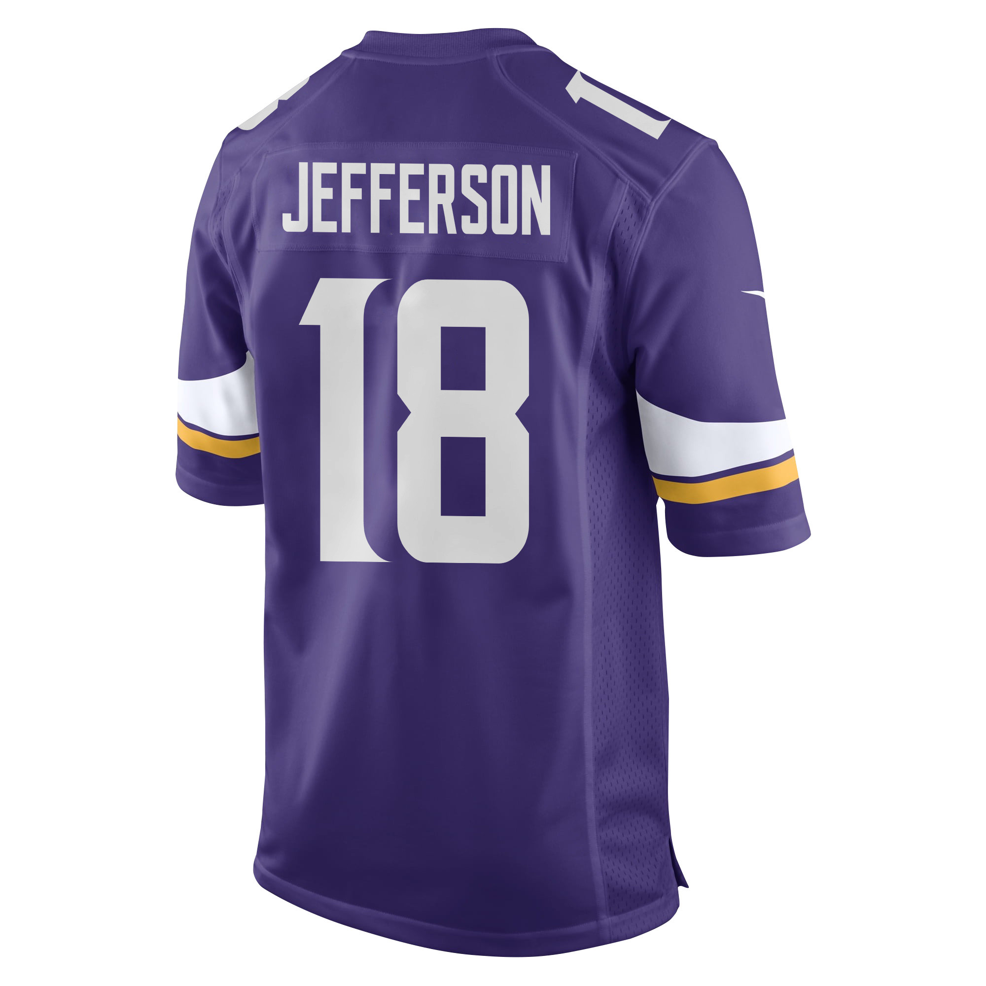 Justin Jefferson 18 Minnesota Vikings Super Bowl LIX New Orleans Patch Game Purple NFL Jersey Men's