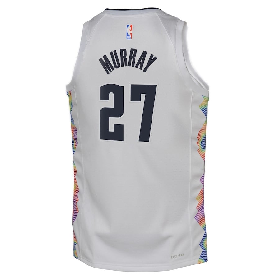 Jamal Murray 27 Denver Nuggets 2024/25 Swingman Playe City Editio White NBA Jersey Youth
