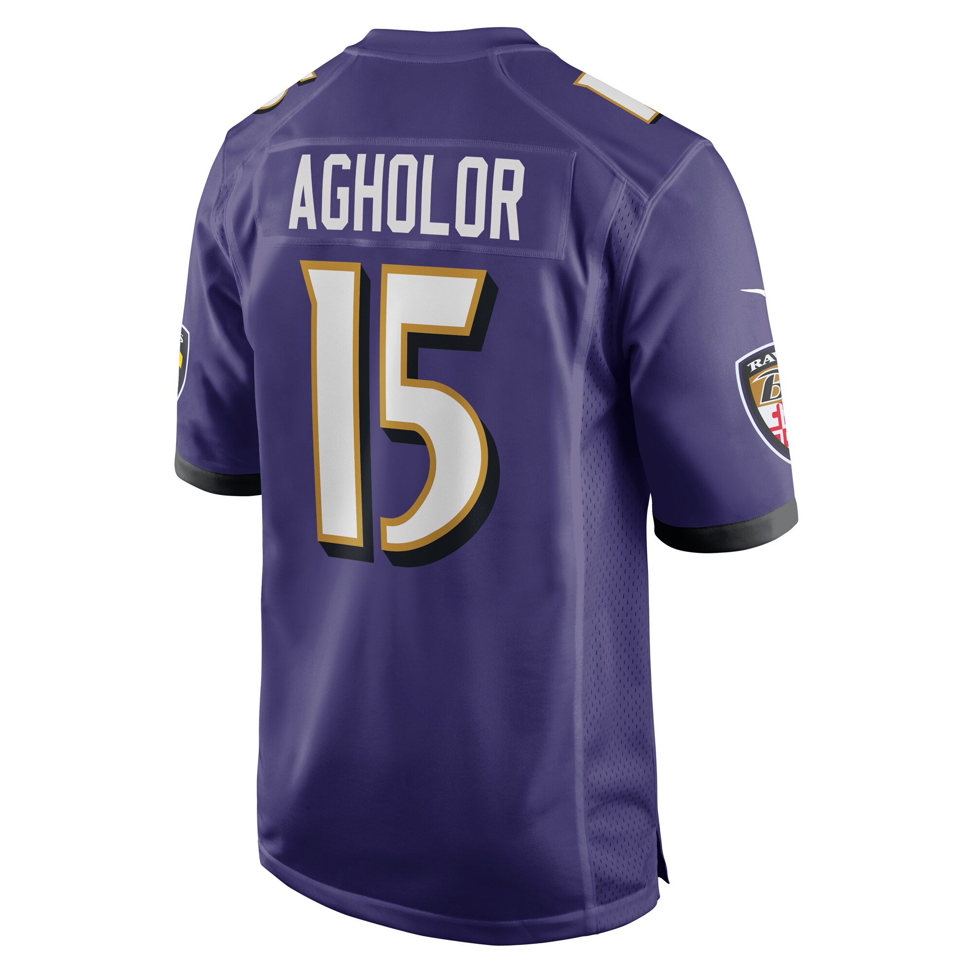 Baltimore Ravens Nelson Agholor Purple Game NFL Jersey Men's